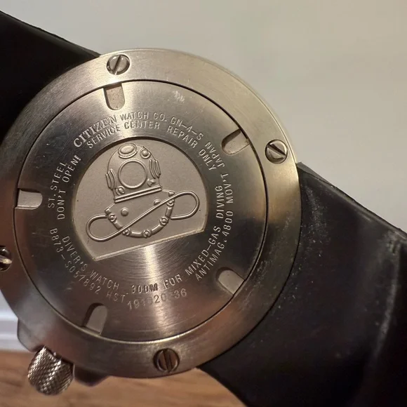 Citizen Silver Eco-Drive Dive Watch with Black Strap - Picture 4 of 5